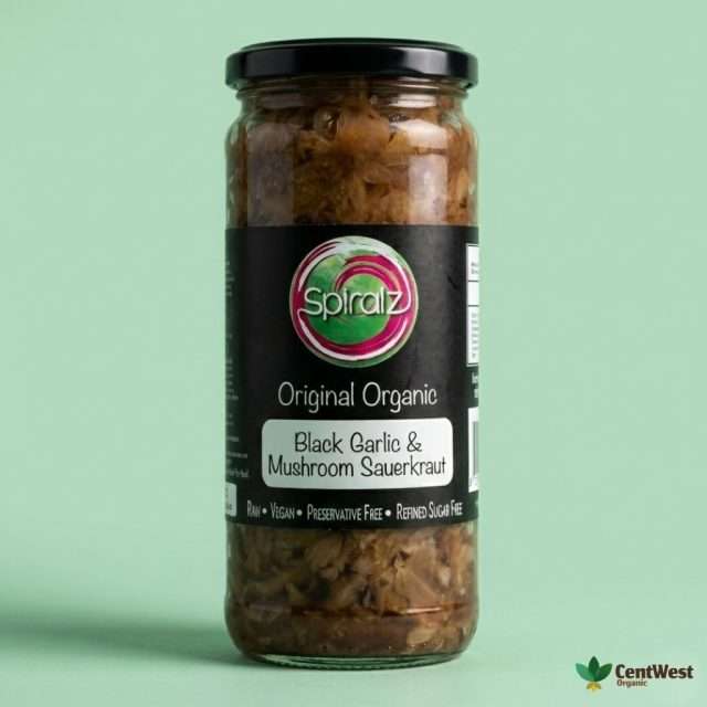 Spiralz Organic Sauerkraut - Black Garlic & Mushroom 460g (Australia)