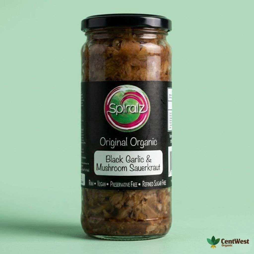 Spiralz Organic Sauerkraut - Black Garlic & Mushroom 430g (Australia)