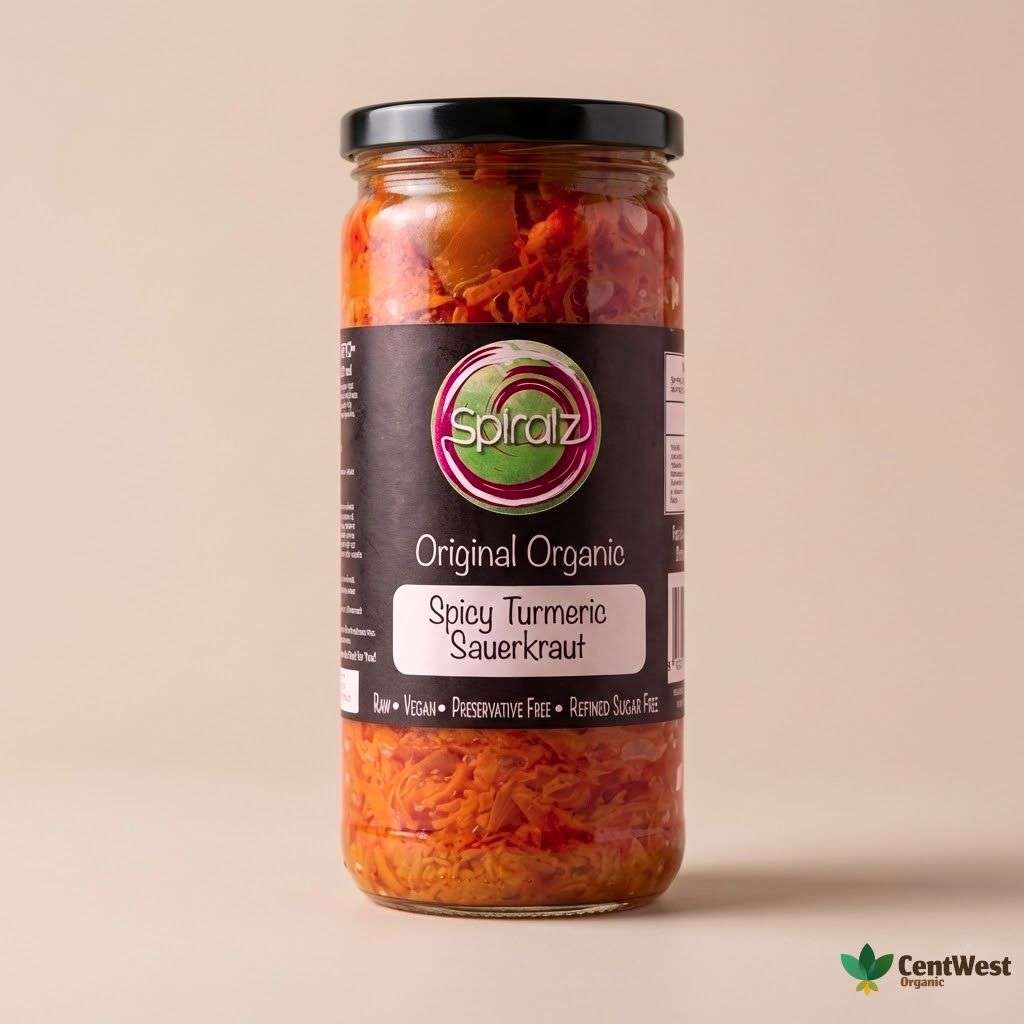 Spiralz Organic Sauerkraut - Spicy Turmeric 430g (Australia)