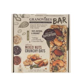 Granovibes Organic Mixed Nuts Oats Granola Bar (6 x 28g)