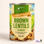 Chef's Choice Organic Brown Lentils - In Water 400g (Australia)