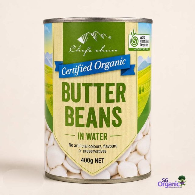 Chef's Choice Organic Butter Beans - In Water 400g (Australia)