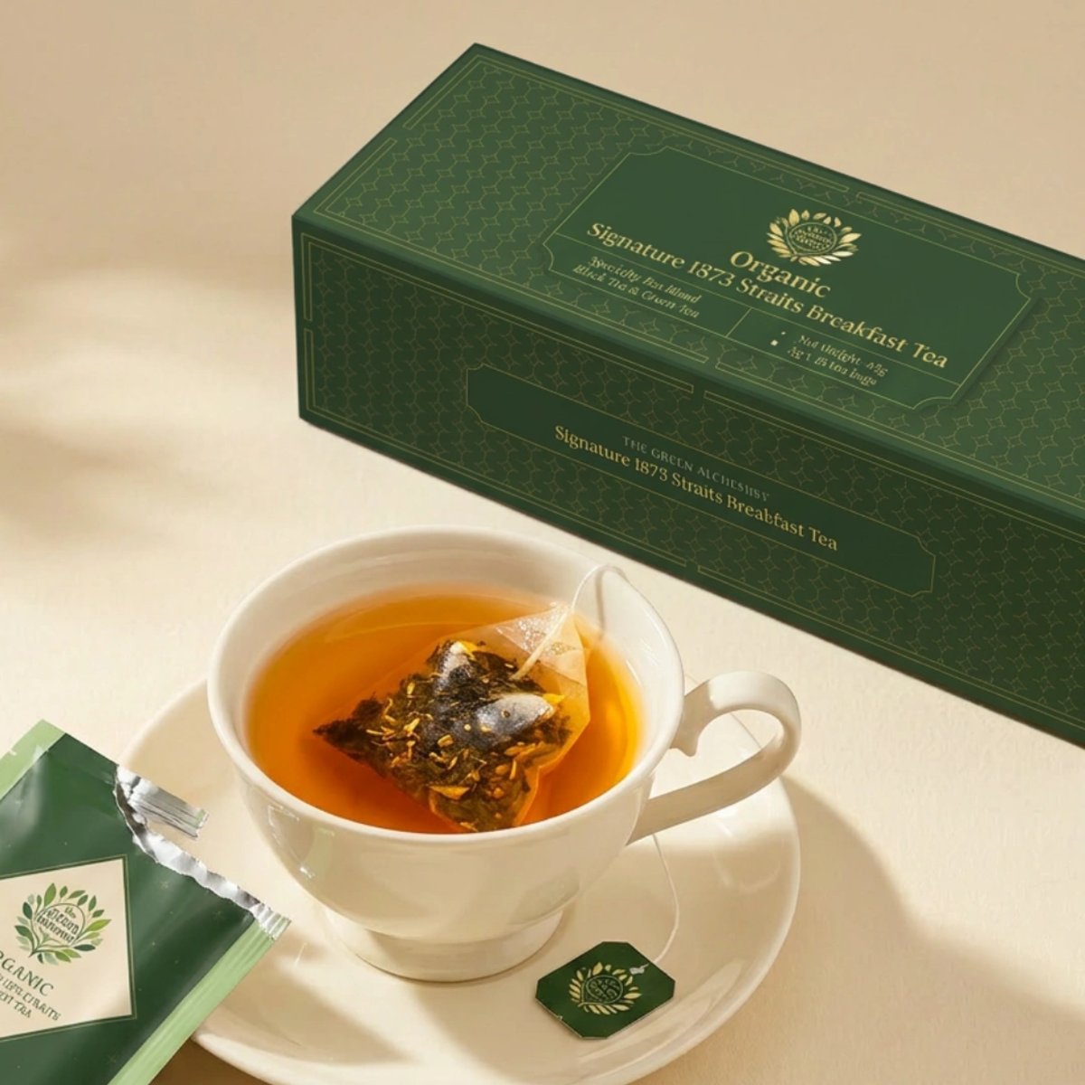 TGA - Organic Signature 1873 Straits Breakfast Tea Bags in Gift Box, 45g