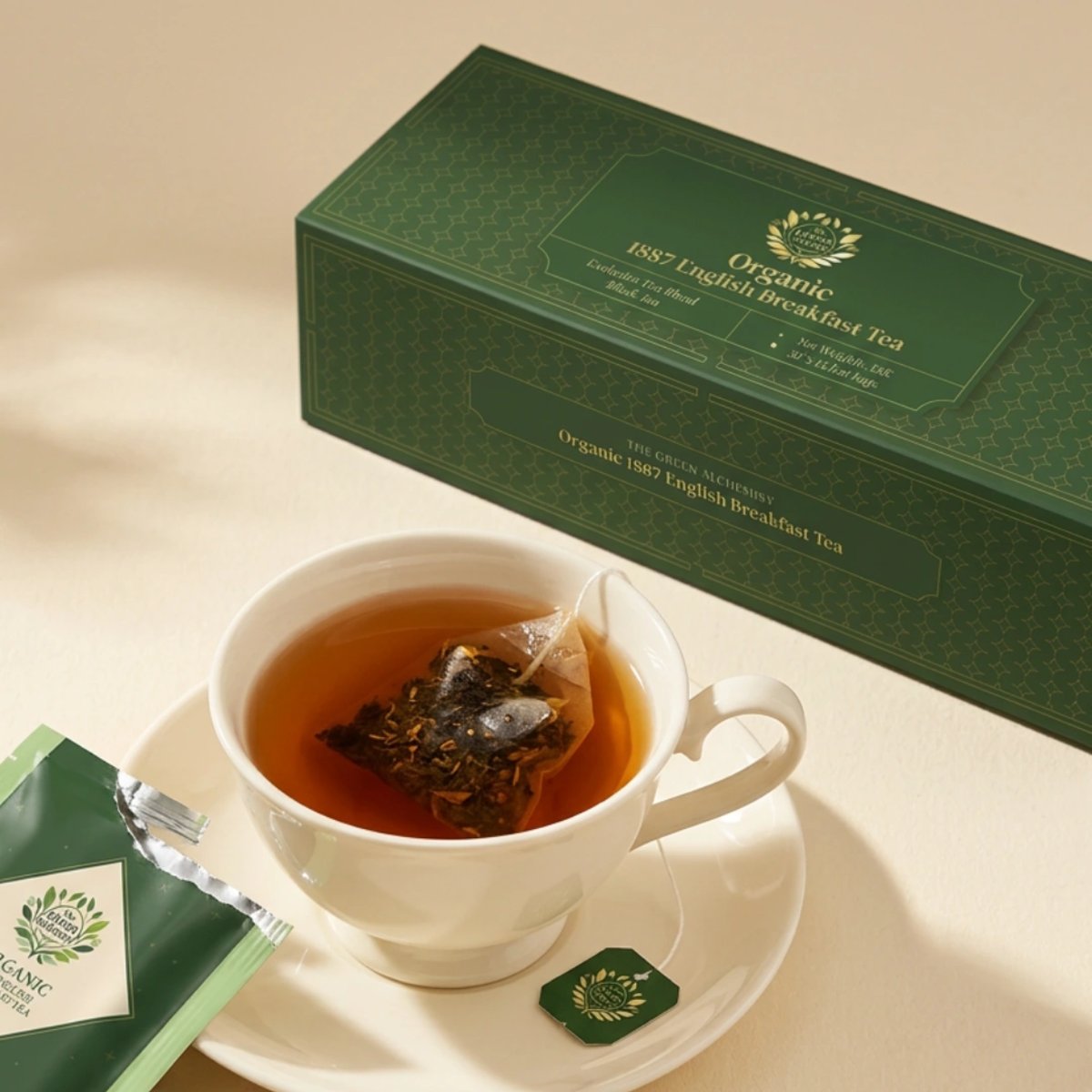TGA - Organic 1887 English Breakfast Tea Bags in Gift Box, 45g