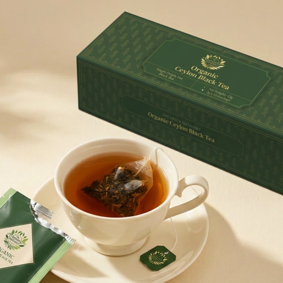 TGA - Organic Ceylon Black Tea Bags in Gift Box, 45g
