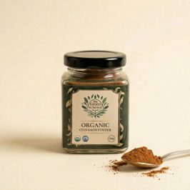 TGA – Organic Ceylon Cinnamon Powder in Glass Bottle, 128g