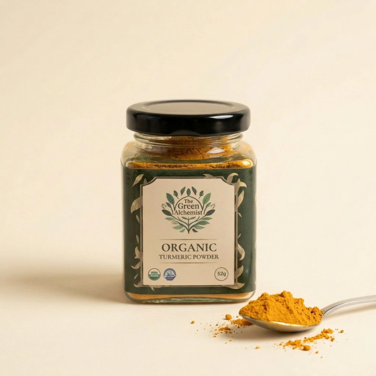 TGA - Organic Turmeric Powder in Glass Bottle, 104g