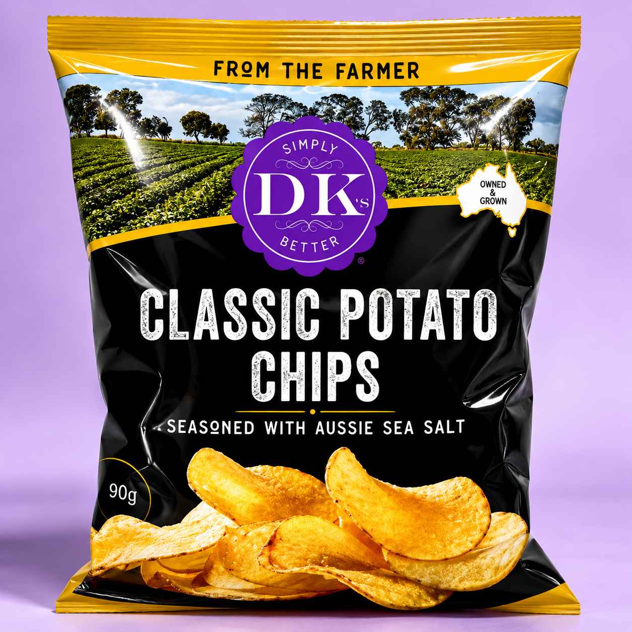 DK’s Australian Classic Potato Chips with Sea Salt - 90g