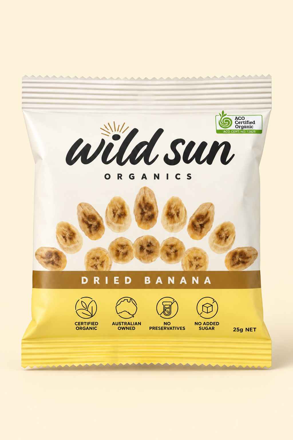 Wild Sun Organics – Organic Dried Banana (25g) Australia