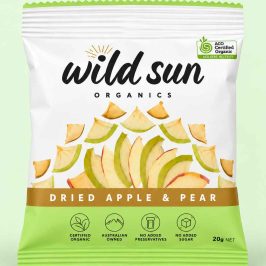 Wild Sun Organics – Organic Dried Apple & Pear (20g) Australia