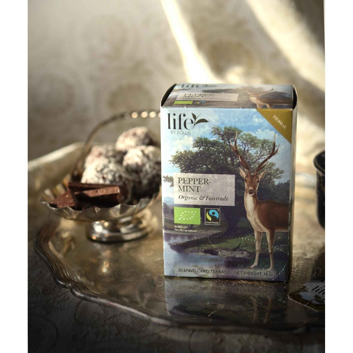 Peppermint Tea 20 Bags | Life by Follis Organic Herbal Tea | Caffeine Free