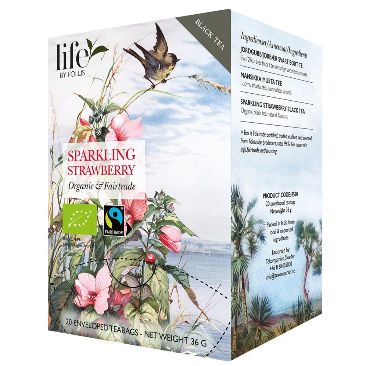 Sparkling Strawberry Tea 20 Bags | Life by Follis Organic Black Tea
