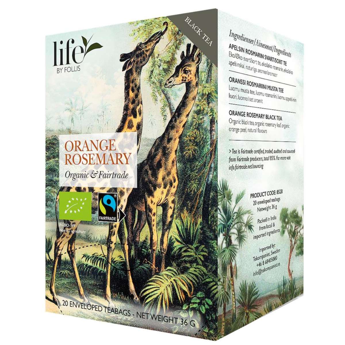 Orange Rosemary Tea 20 Bags | Life by Follis Organic Black Tea