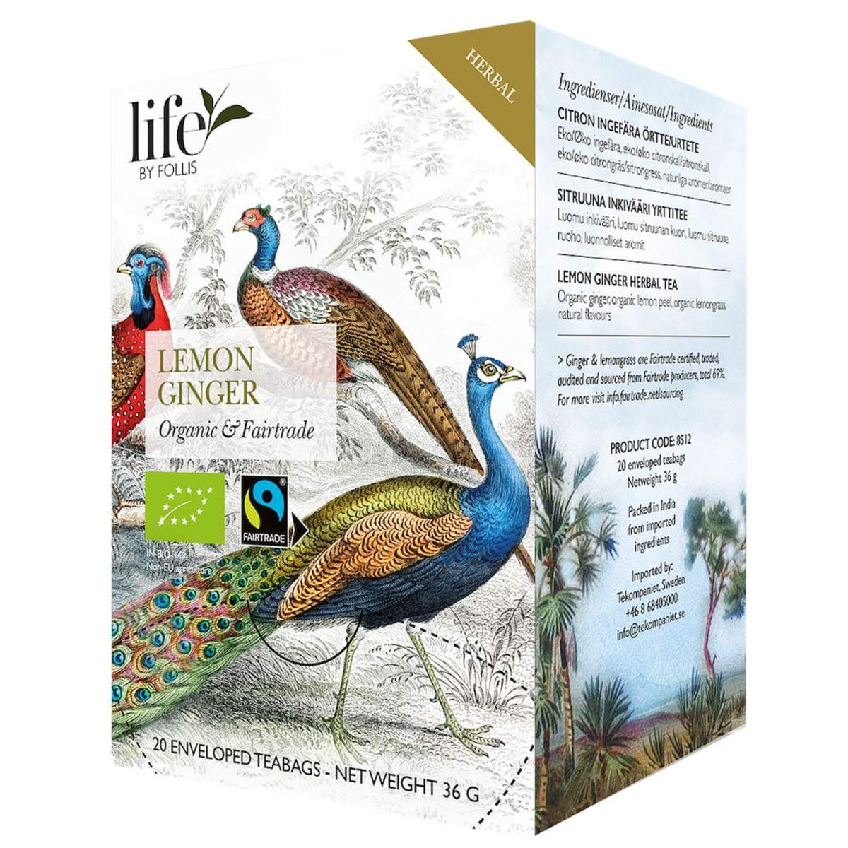 Lemon Ginger Tea 20 Bags | Life by Follis Organic Herbal Tea